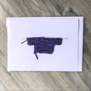 Hand-knit sweater card